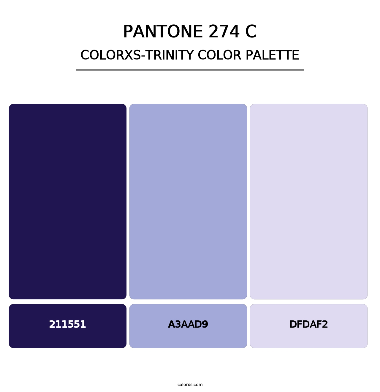 PANTONE 274 C - Colorxs Trinity Palette