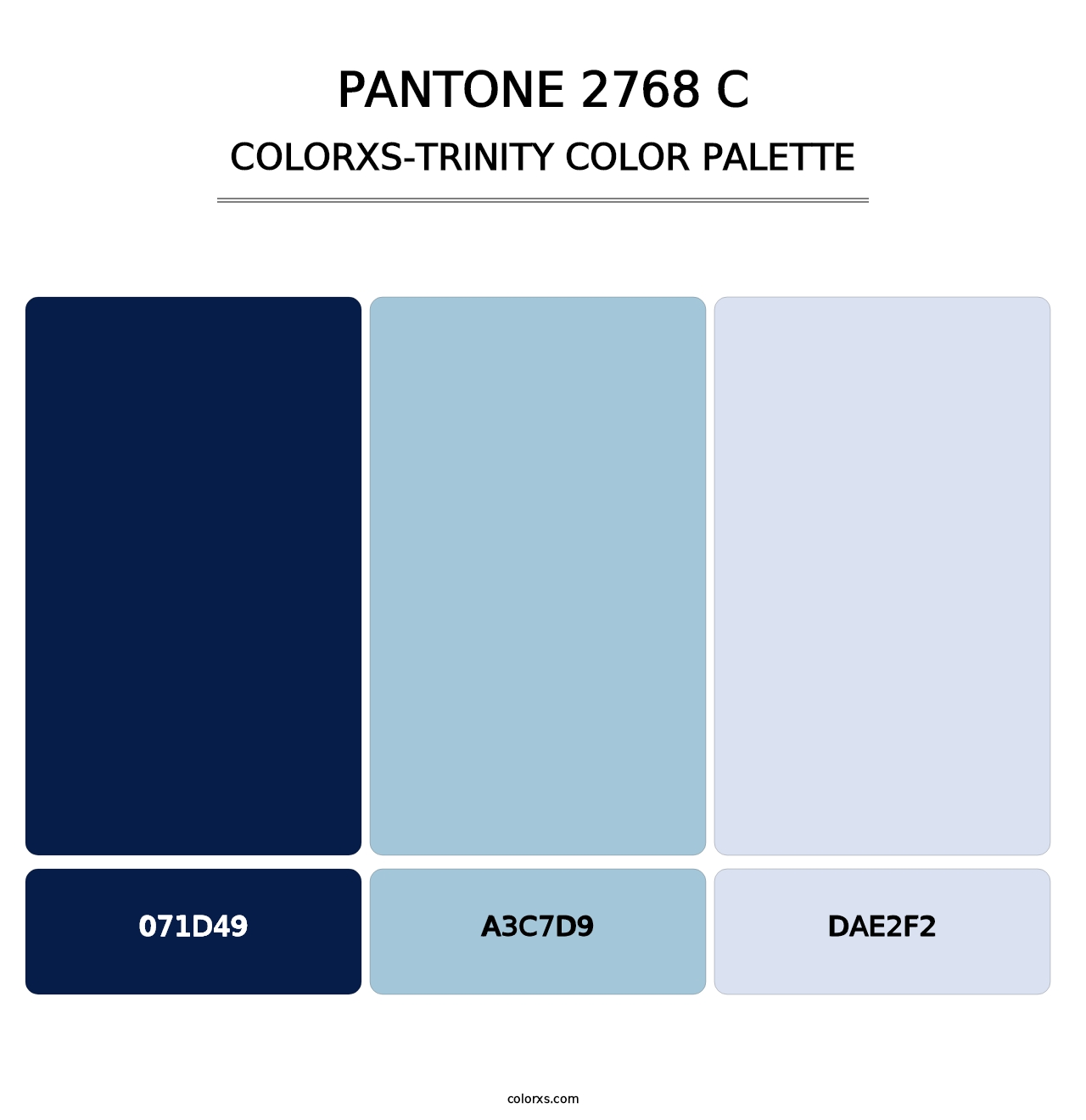 PANTONE 2768 C - Colorxs Trinity Palette