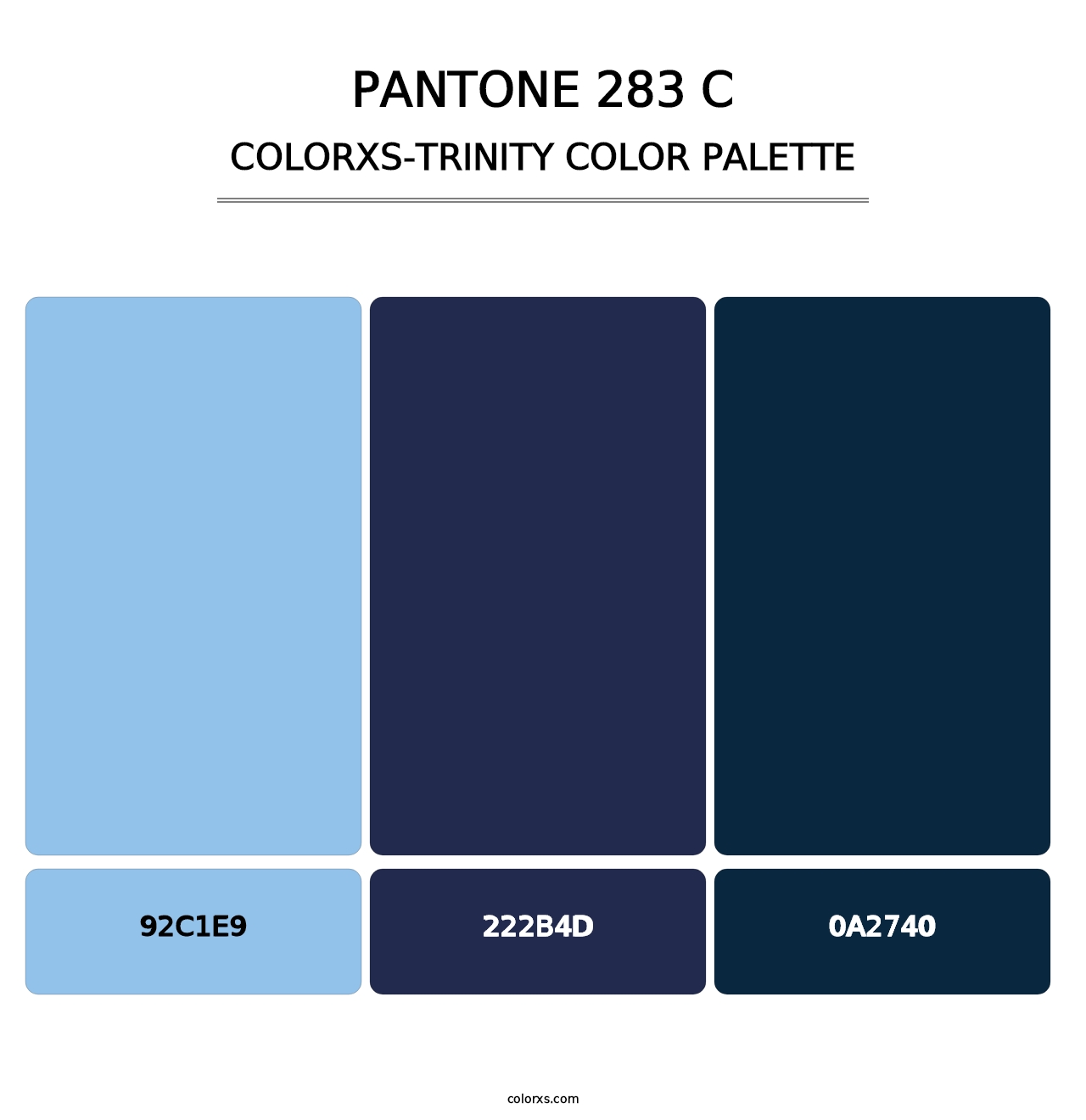PANTONE 283 C - Colorxs Trinity Palette
