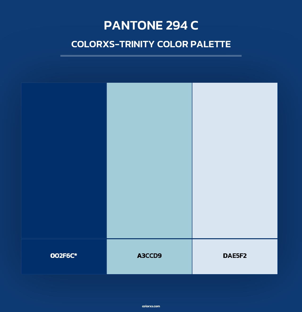 PANTONE 294 C - Colorxs Trinity Palette