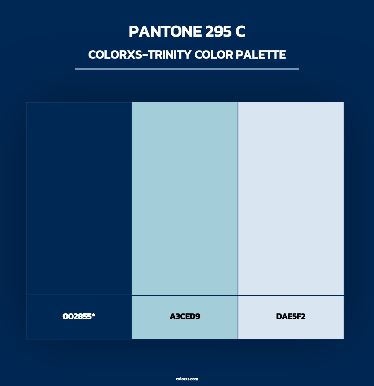 PANTONE 295 C - Colorxs Trinity Palette