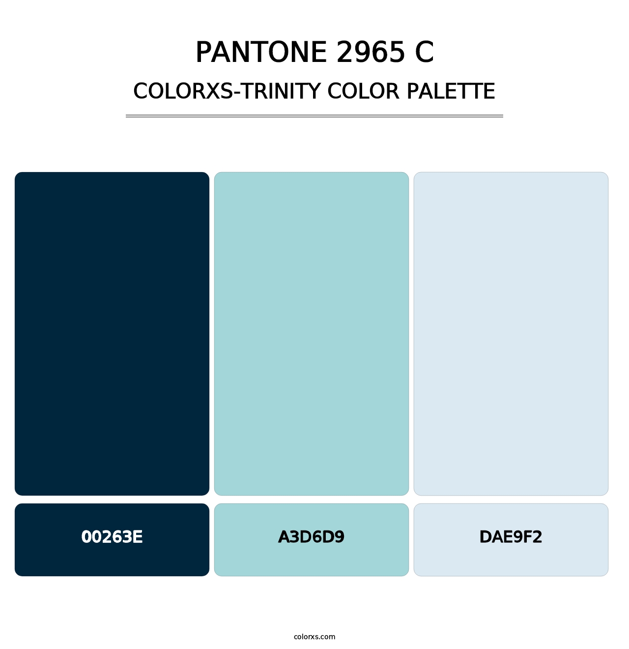 PANTONE 2965 C - Colorxs Trinity Palette