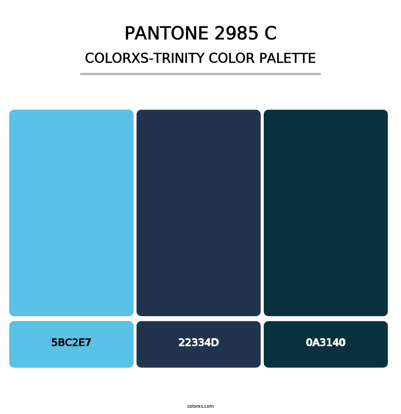PANTONE 2985 C - Colorxs Trinity Palette