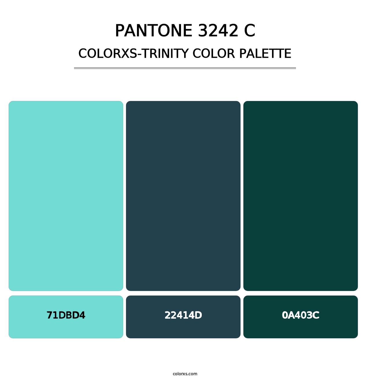 PANTONE 3242 C - Colorxs Trinity Palette