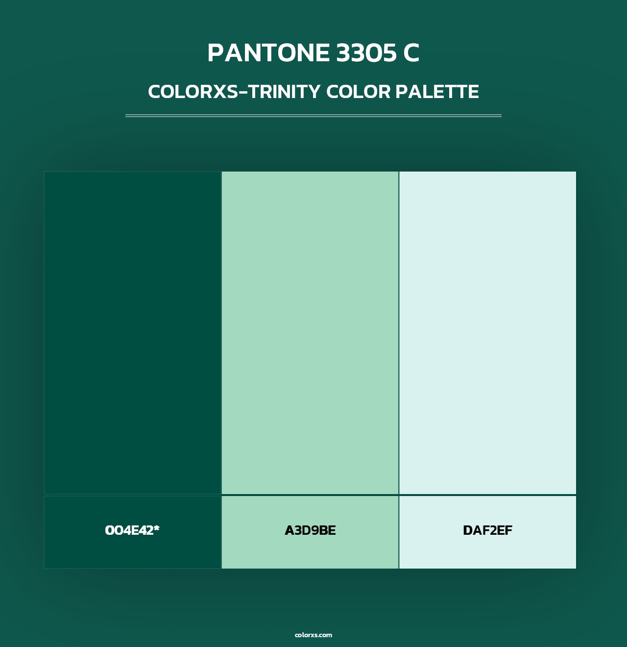 PANTONE 3305 C - Colorxs Trinity Palette