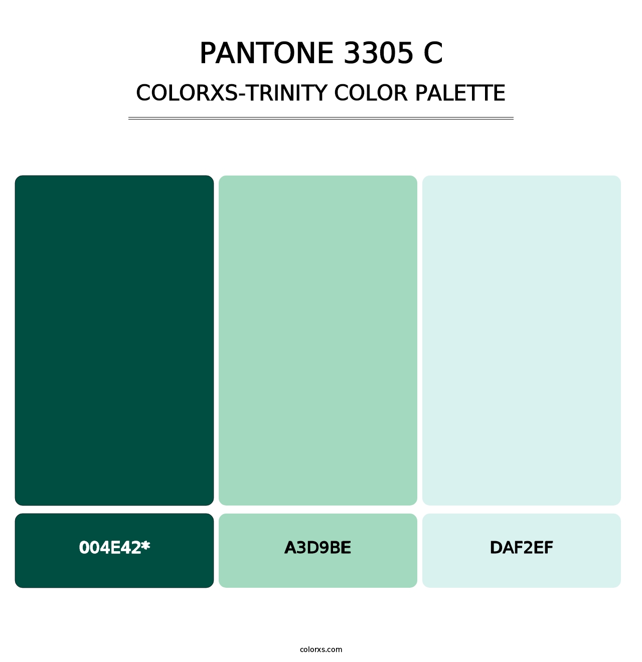 PANTONE 3305 C - Colorxs Trinity Palette