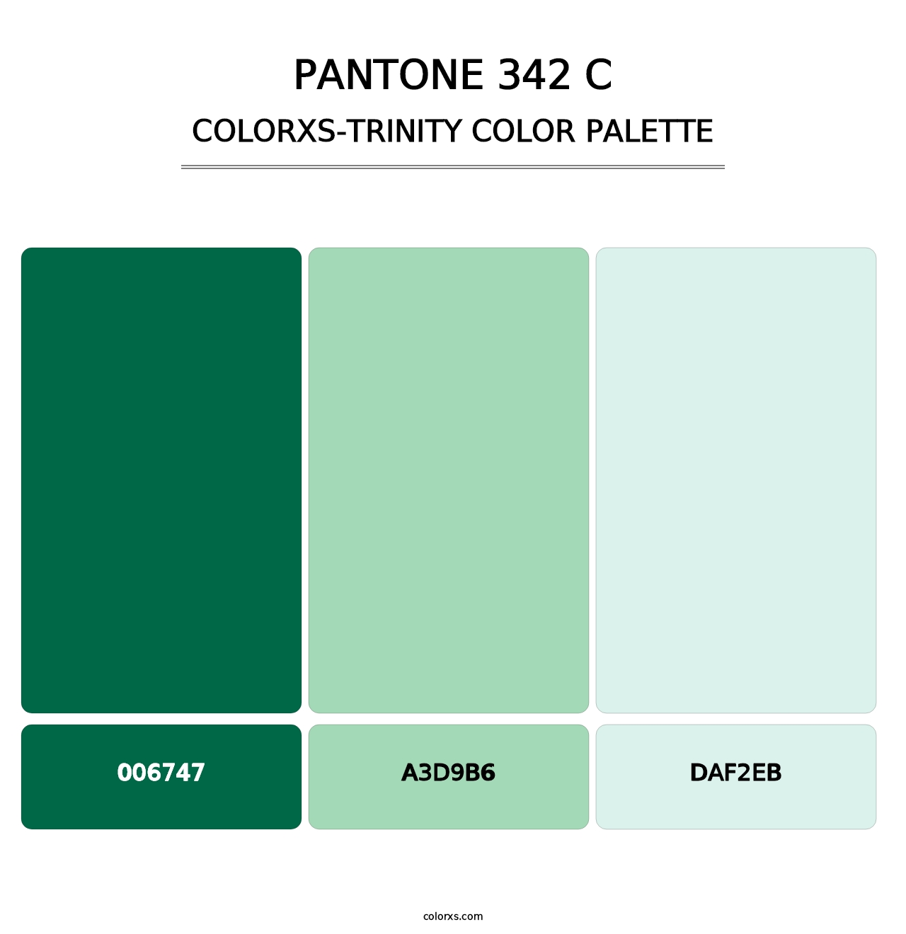 PANTONE 342 C - Colorxs Trinity Palette