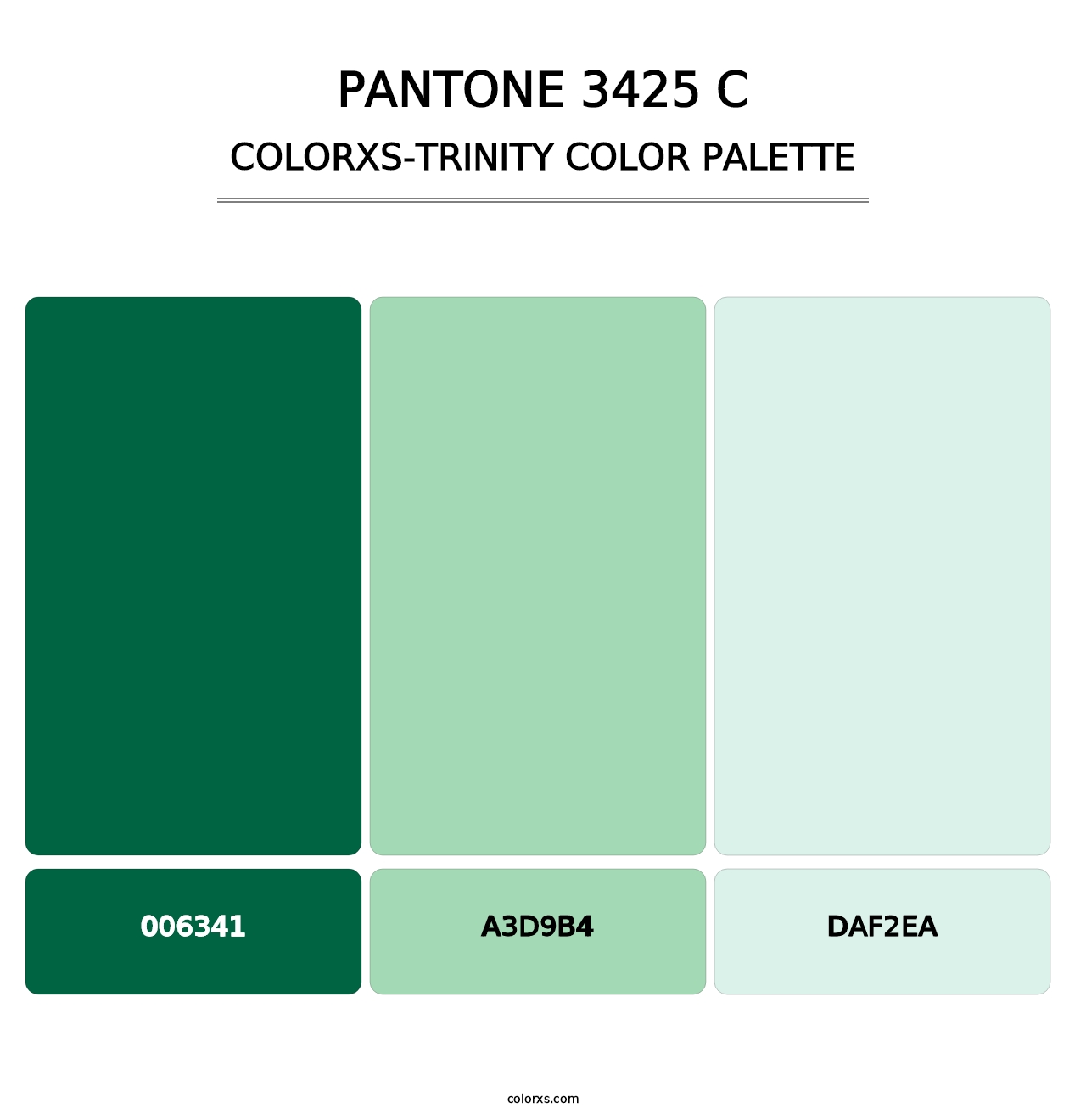 PANTONE 3425 C - Colorxs Trinity Palette