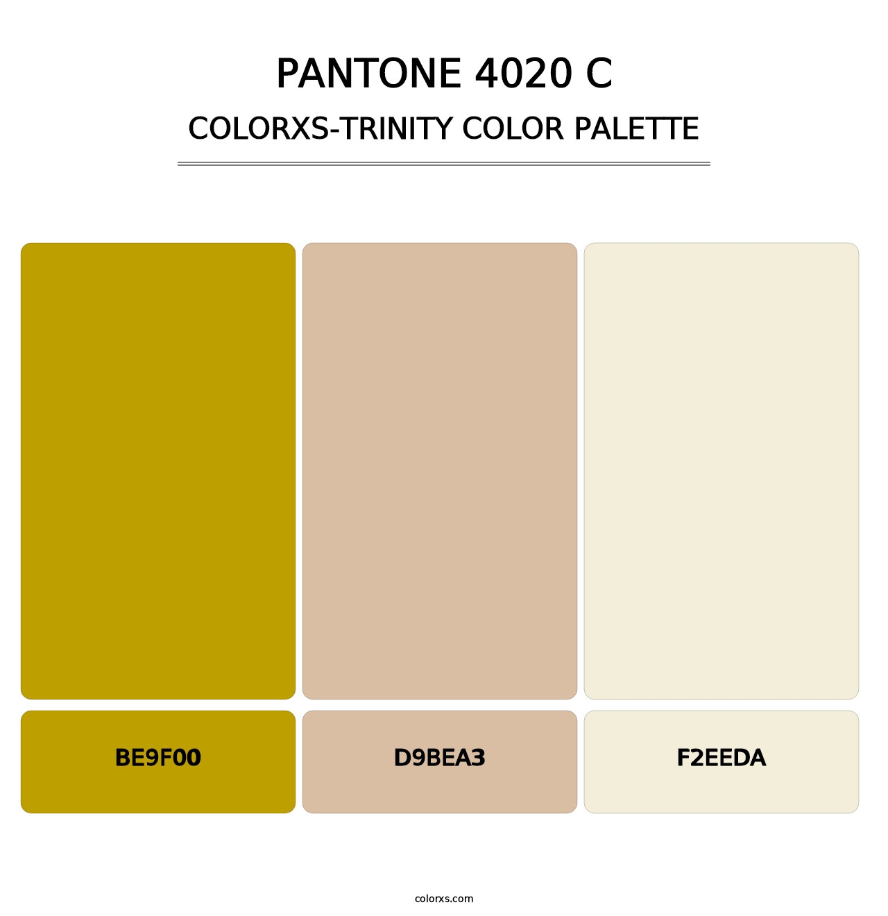 PANTONE 4020 C - Colorxs Trinity Palette