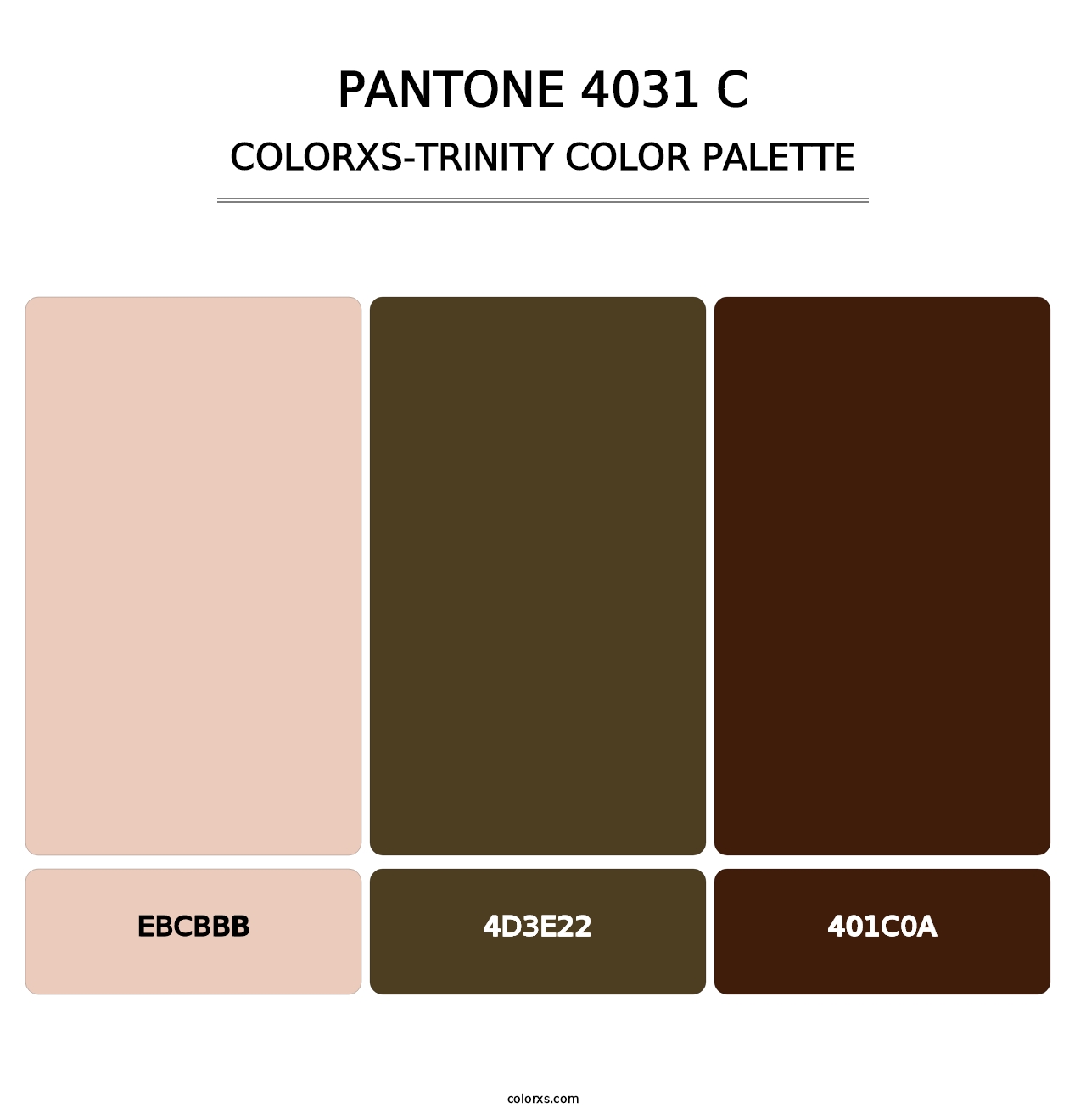 PANTONE 4031 C - Colorxs Trinity Palette