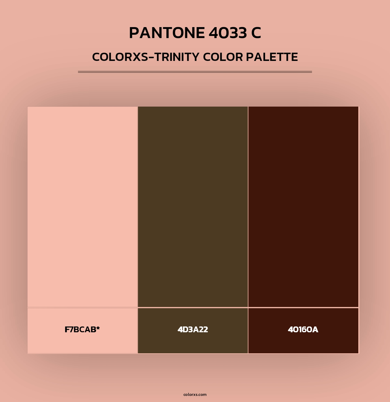 PANTONE 4033 C - Colorxs Trinity Palette