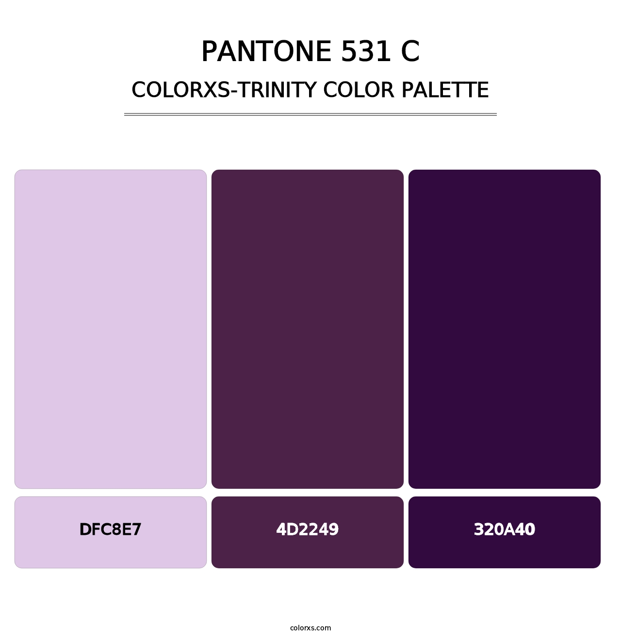 PANTONE 531 C - Colorxs Trinity Palette