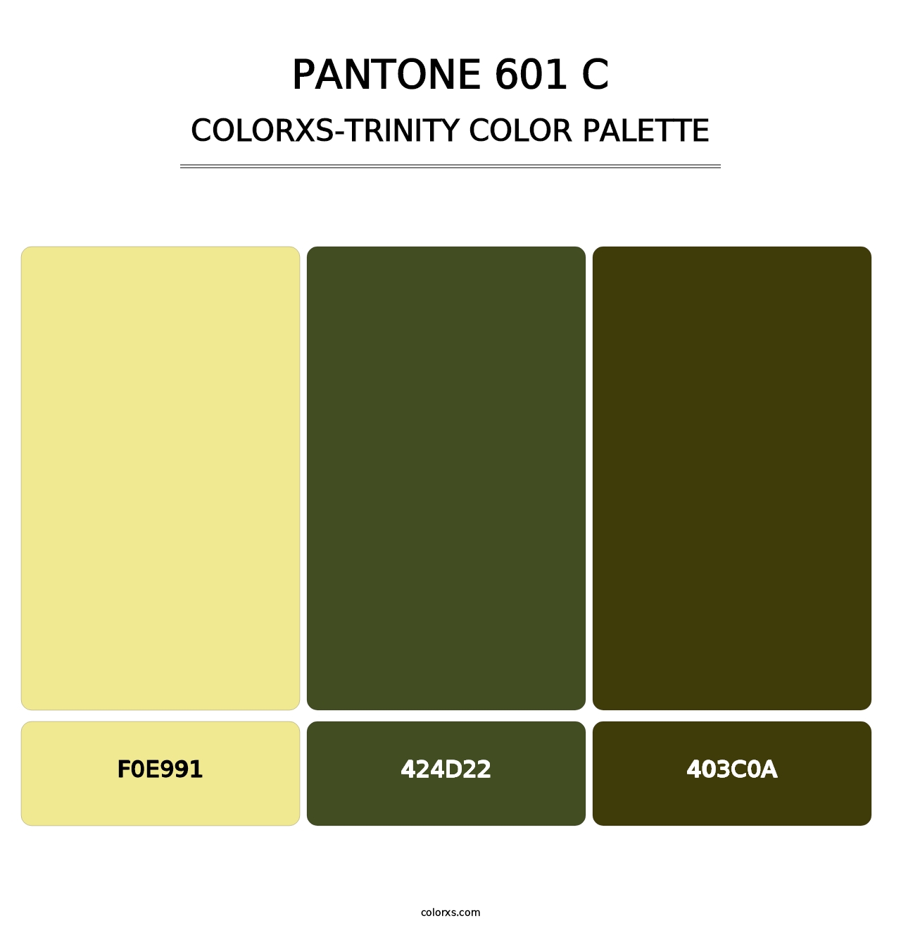 PANTONE 601 C - Colorxs Trinity Palette