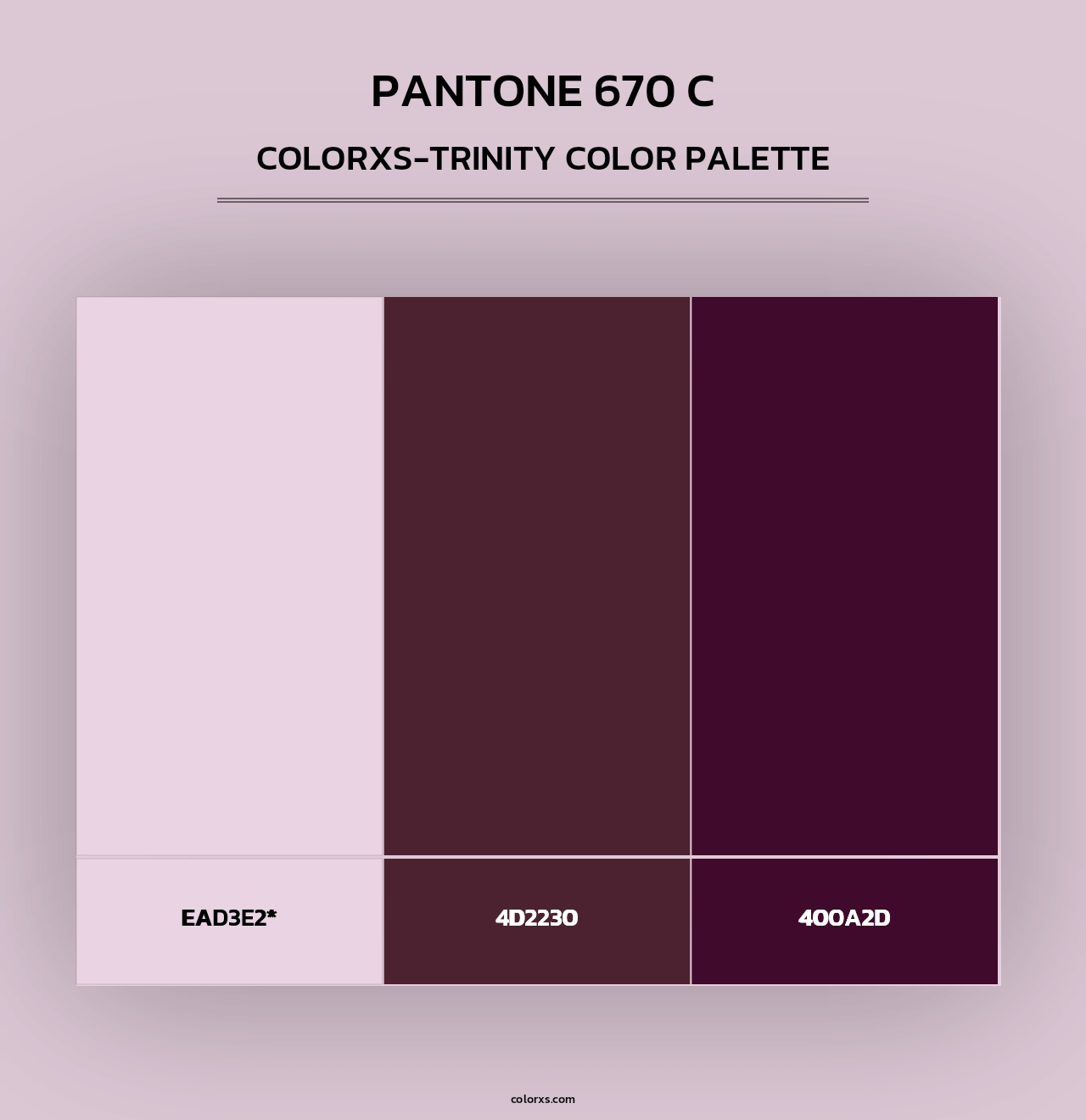 PANTONE 670 C - Colorxs Trinity Palette