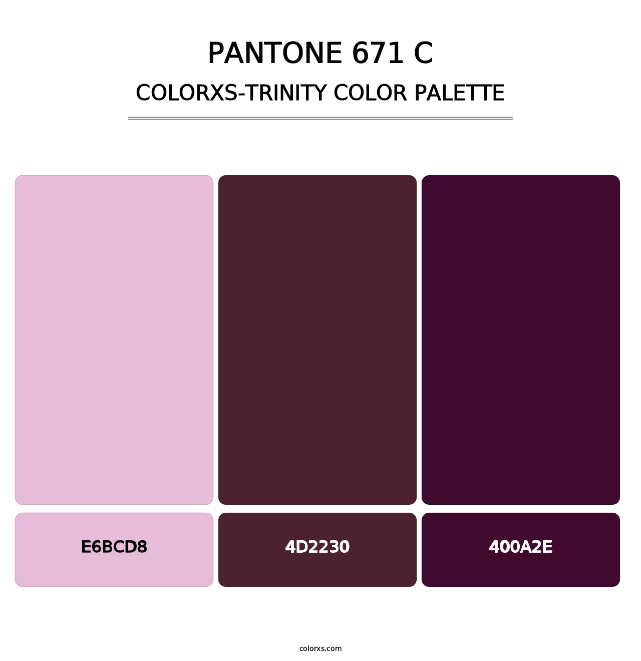 PANTONE 671 C - Colorxs Trinity Palette