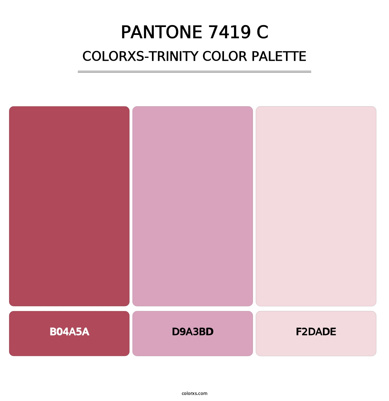 PANTONE 7419 C - Colorxs Trinity Palette