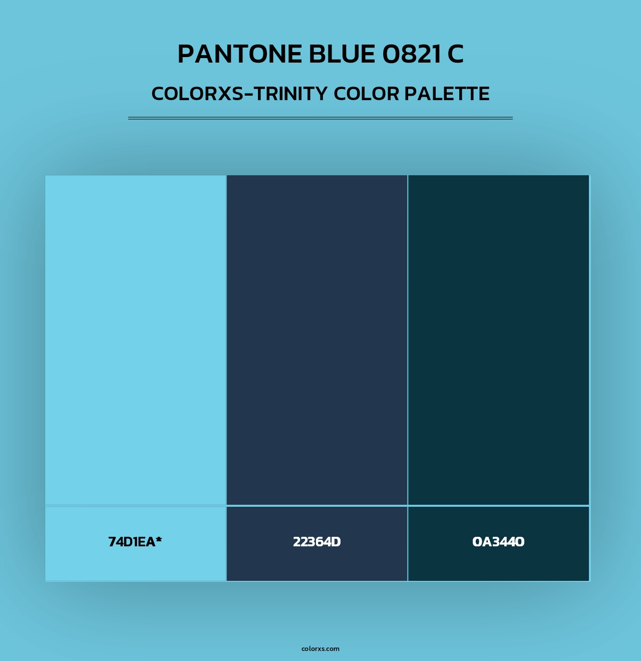 PANTONE Blue 0821 C - Colorxs Trinity Palette