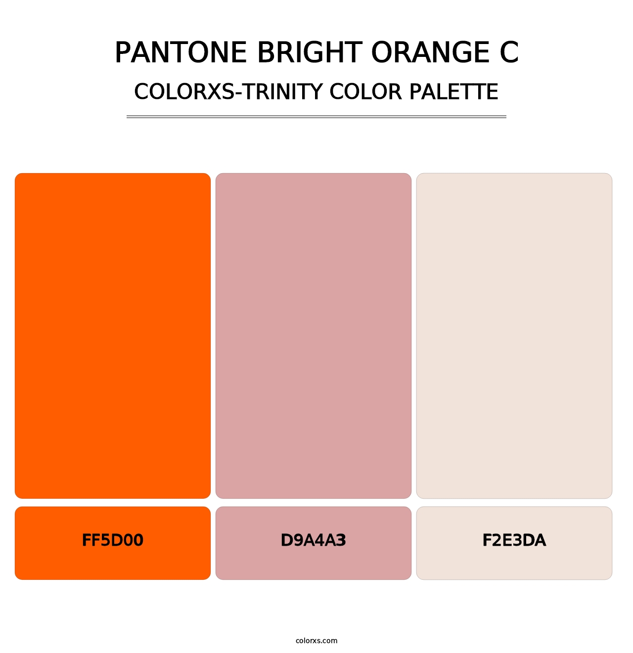 PANTONE Bright Orange C - Colorxs Trinity Palette