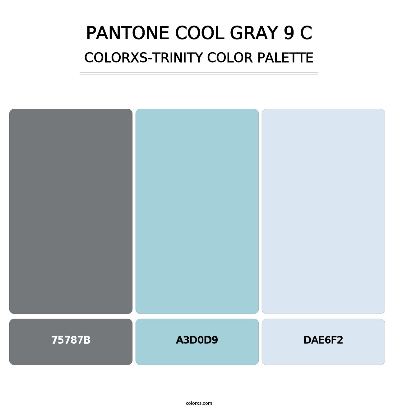 PANTONE Cool Gray 9 C - Colorxs Trinity Palette