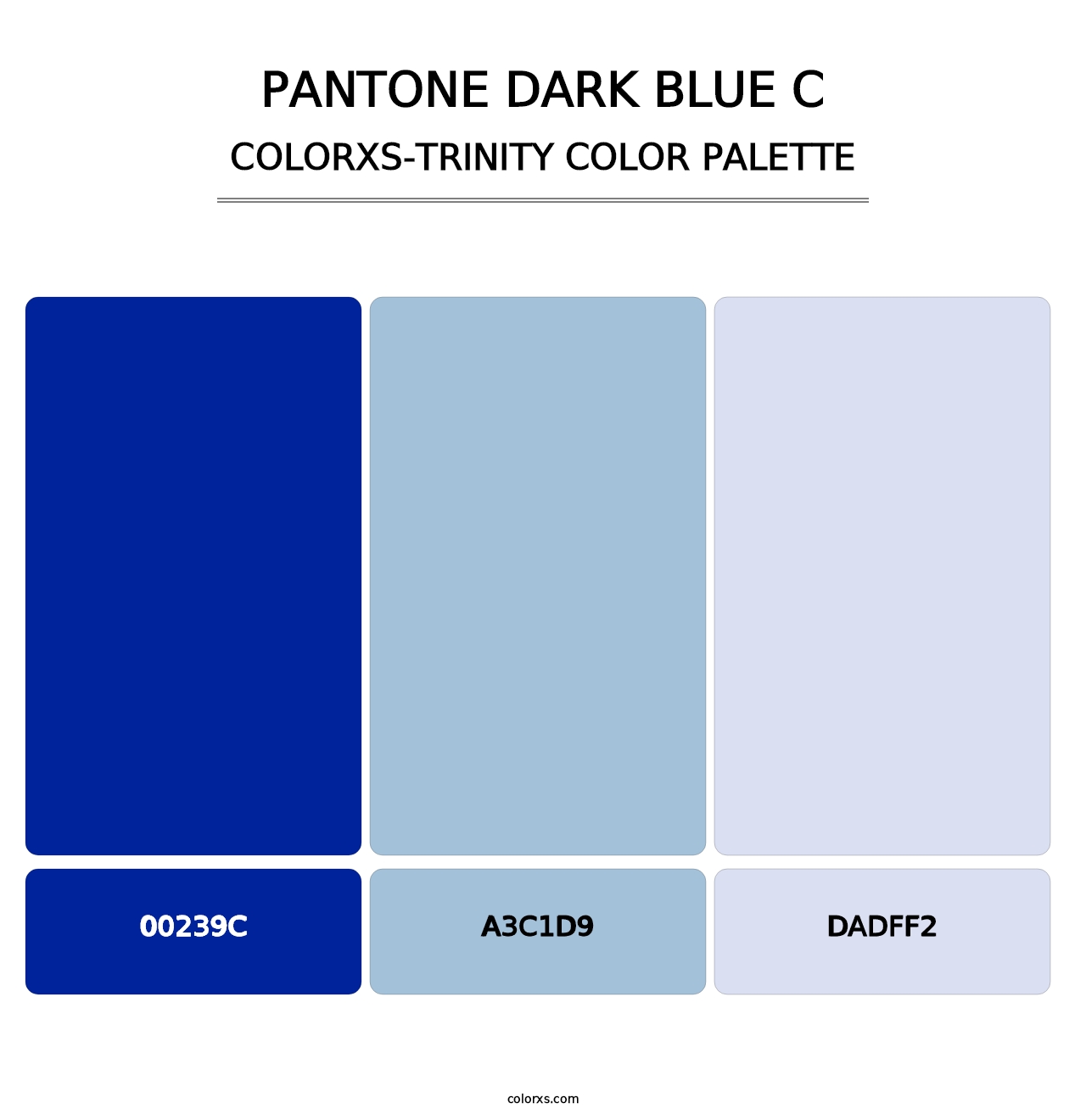 PANTONE Dark Blue C - Colorxs Trinity Palette