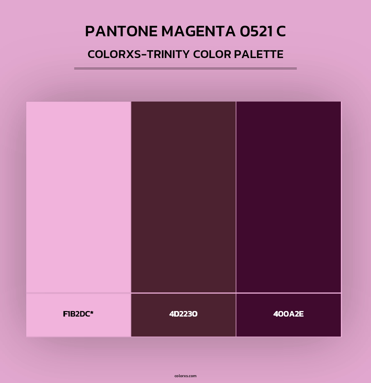 PANTONE Magenta 0521 C - Colorxs Trinity Palette