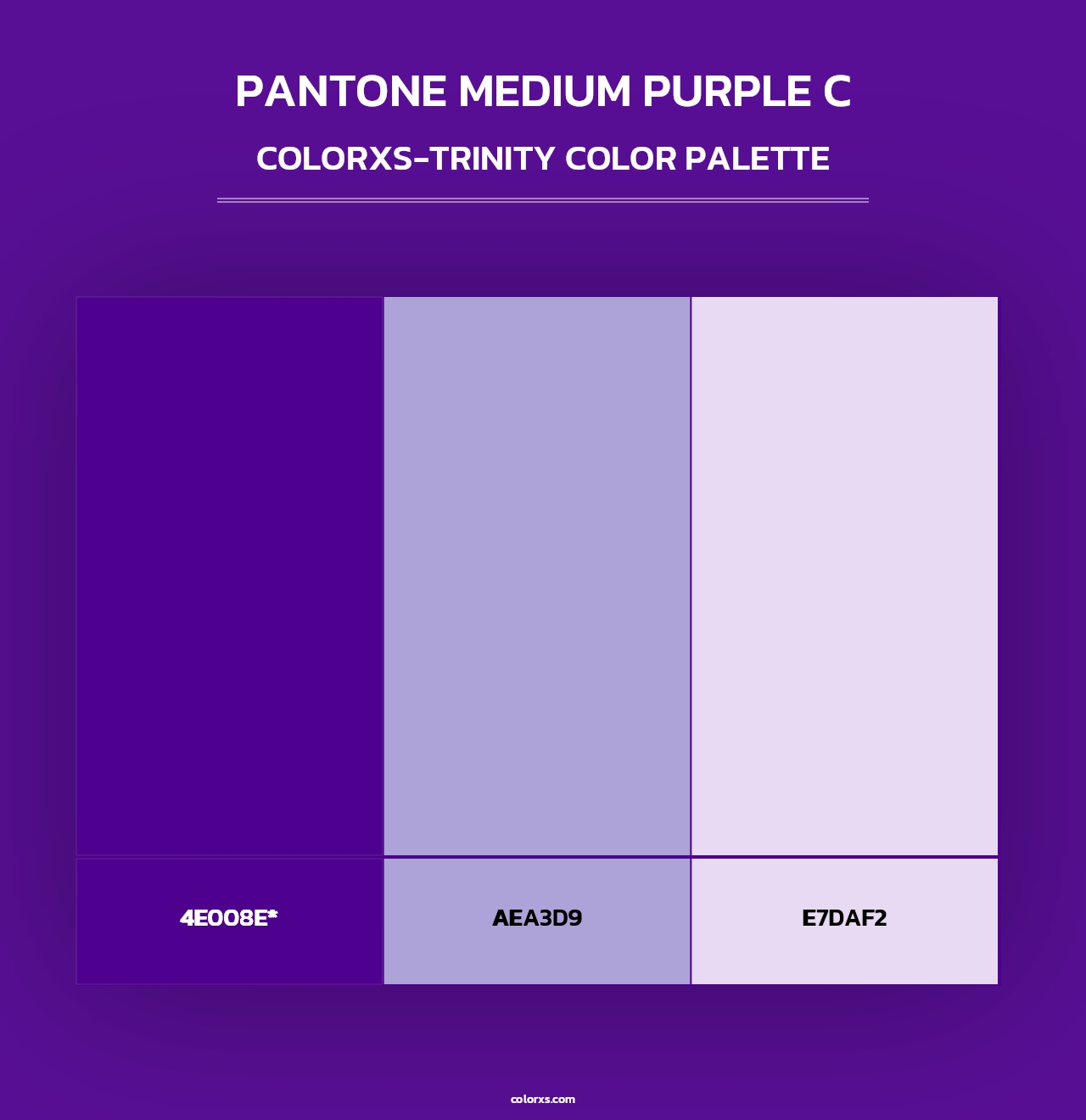 PANTONE Medium Purple C - Colorxs Trinity Palette