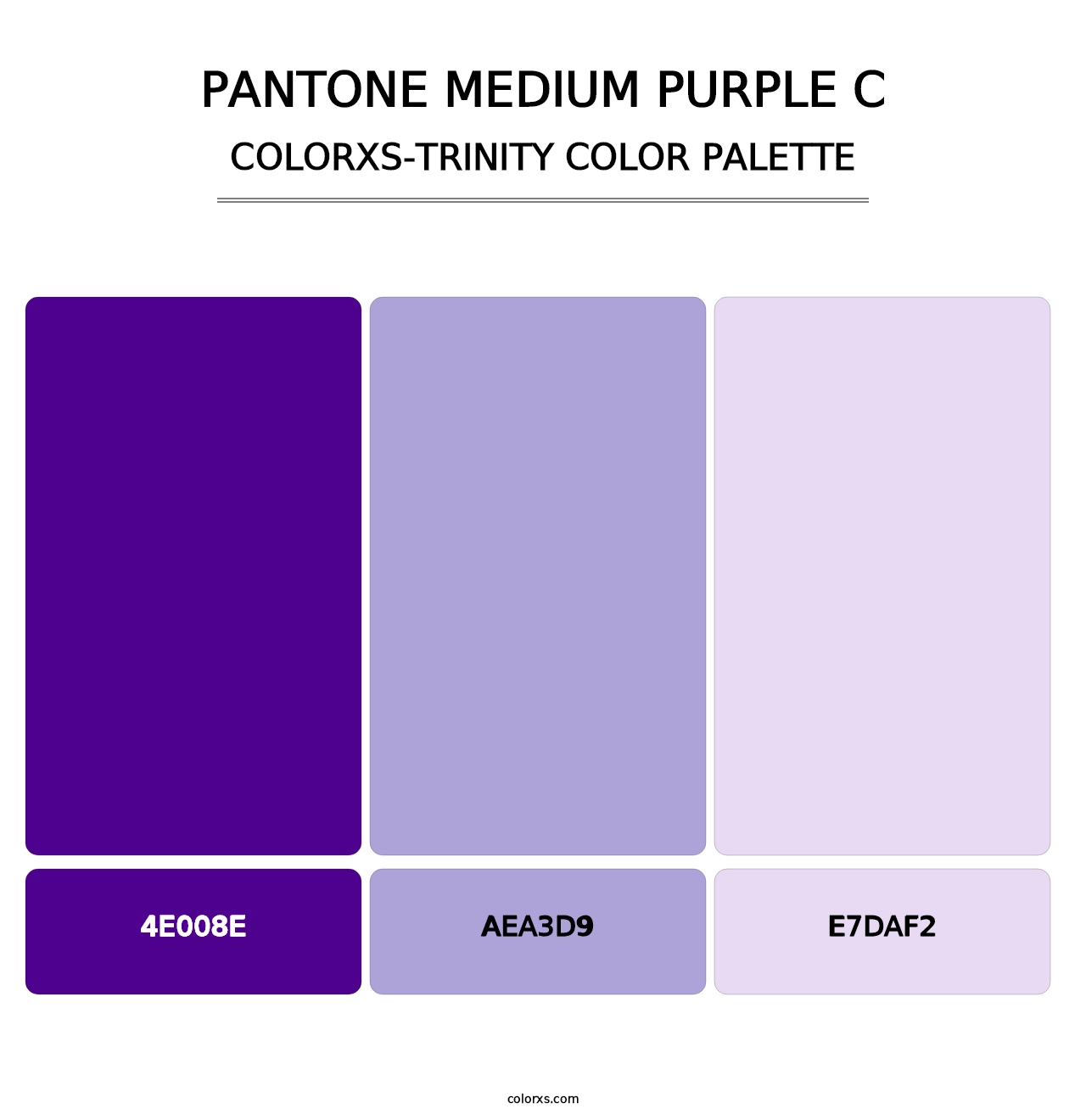 PANTONE Medium Purple C - Colorxs Trinity Palette