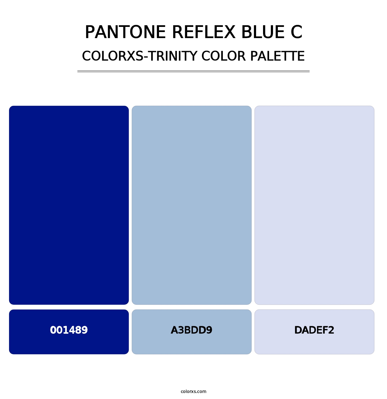 PANTONE Reflex Blue C - Colorxs Trinity Palette