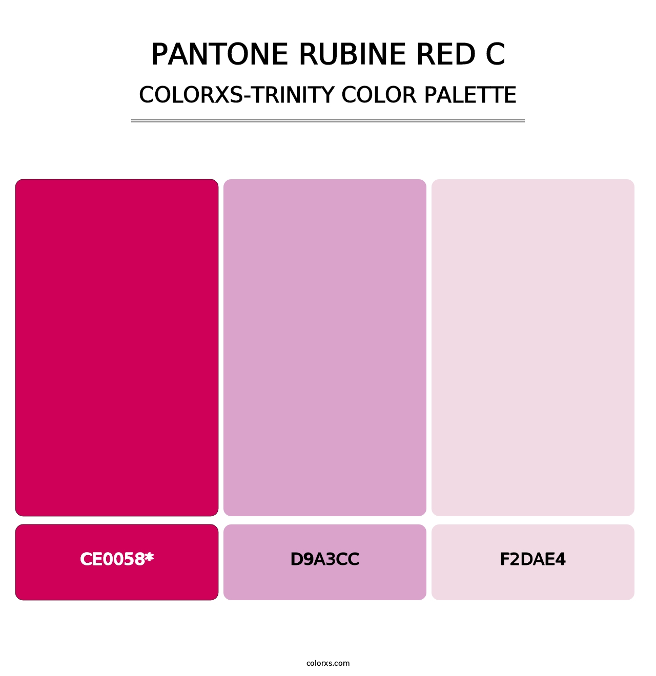 PANTONE Rubine Red C - Colorxs Trinity Palette