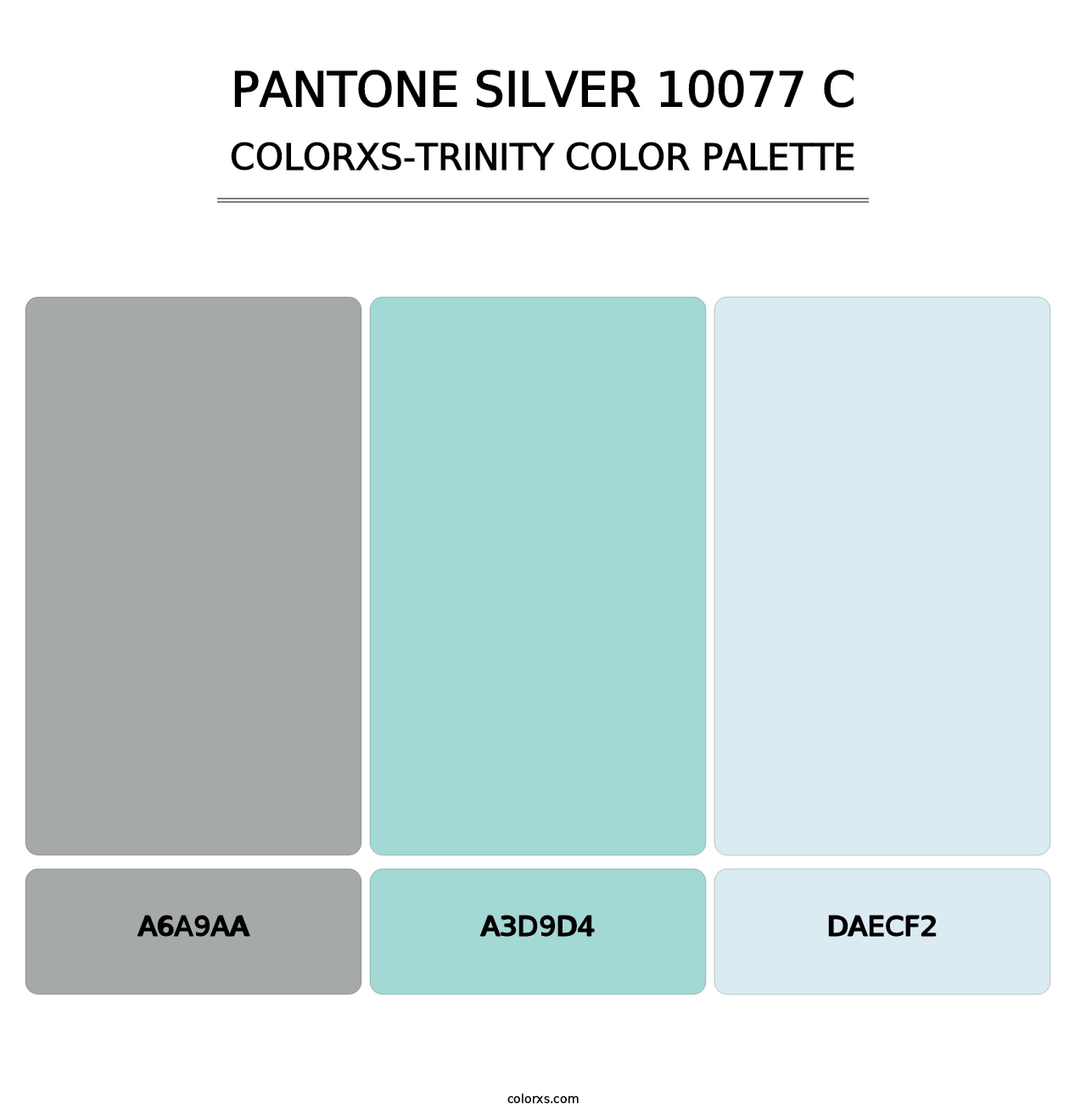 PANTONE Silver 10077 C - Colorxs Trinity Palette