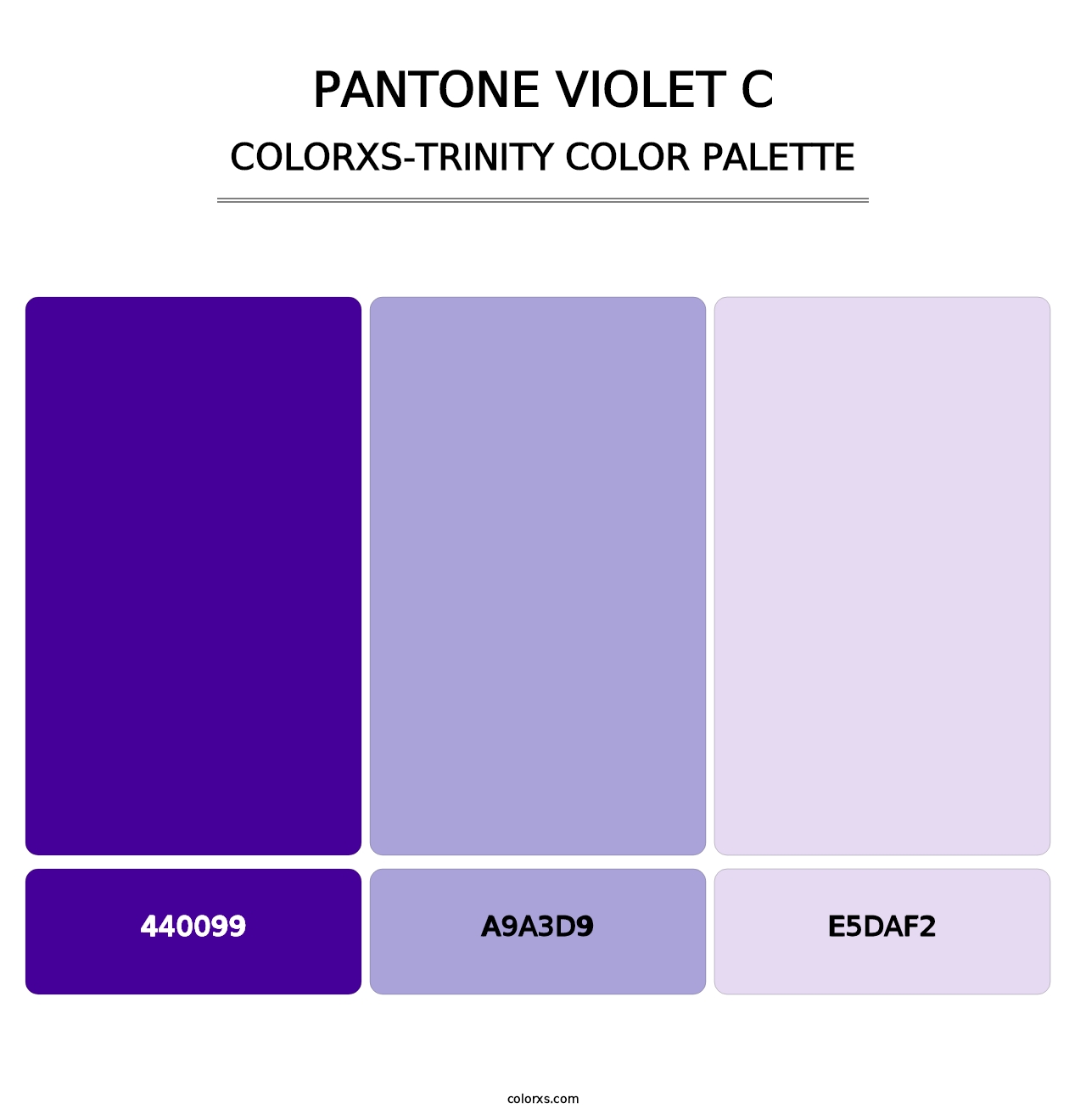 PANTONE Violet C - Colorxs Trinity Palette