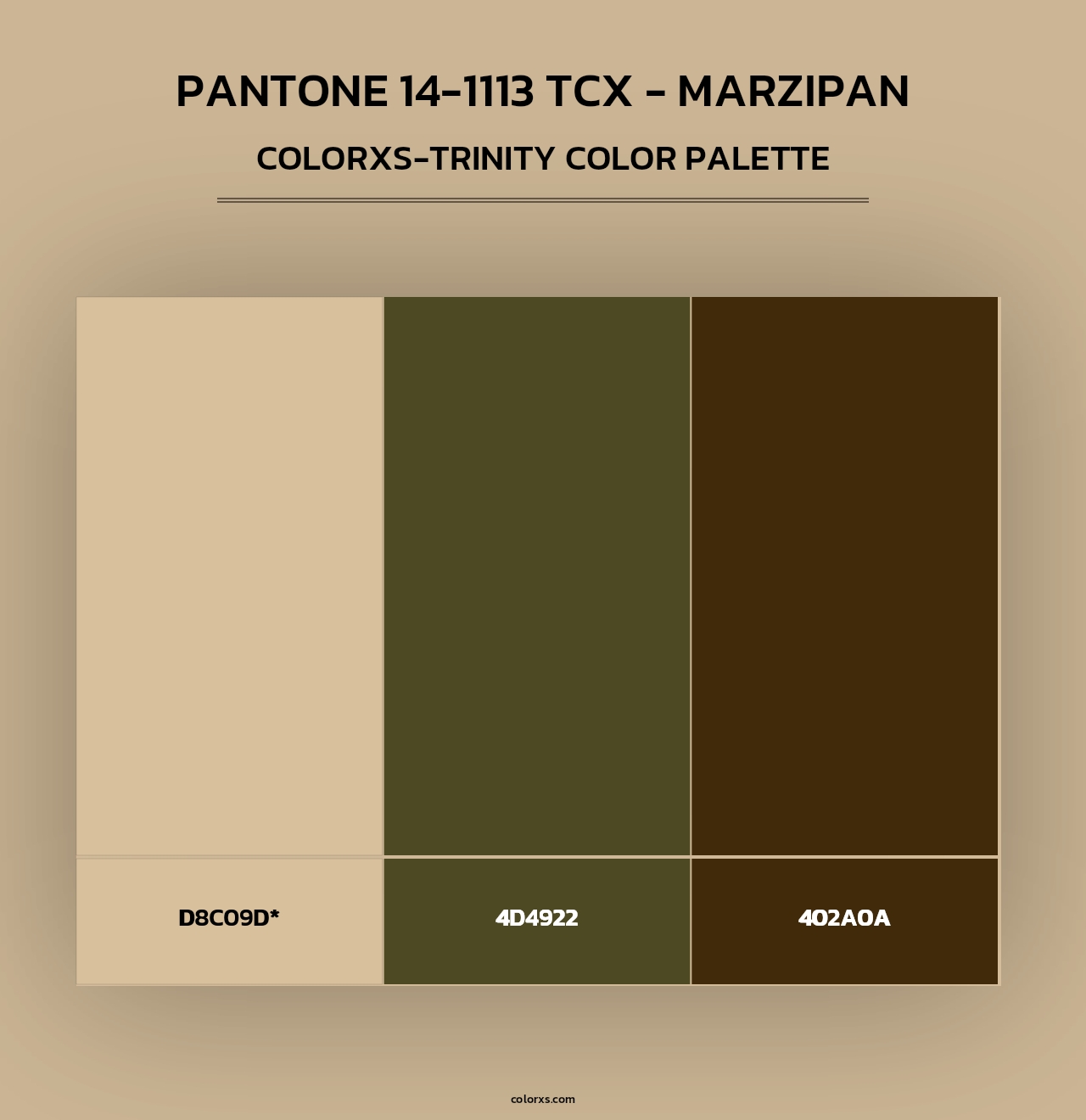 PANTONE 14-1113 TCX - Marzipan - Colorxs Trinity Palette
