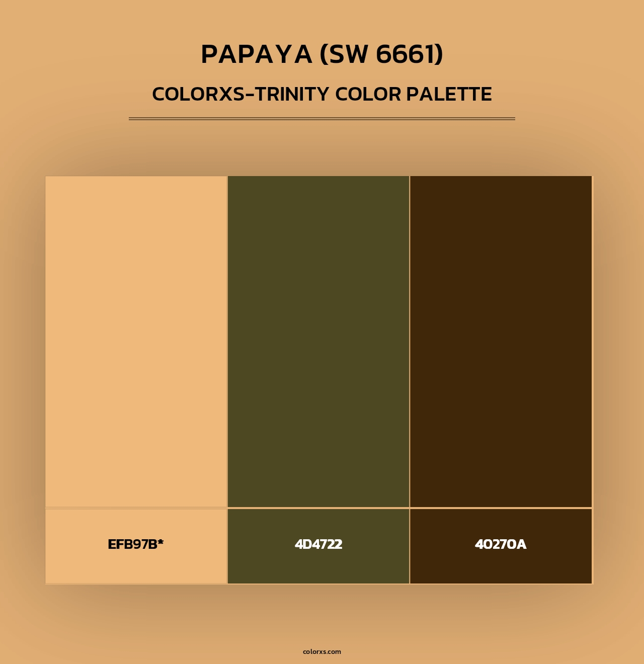 Papaya (SW 6661) - Colorxs Trinity Palette