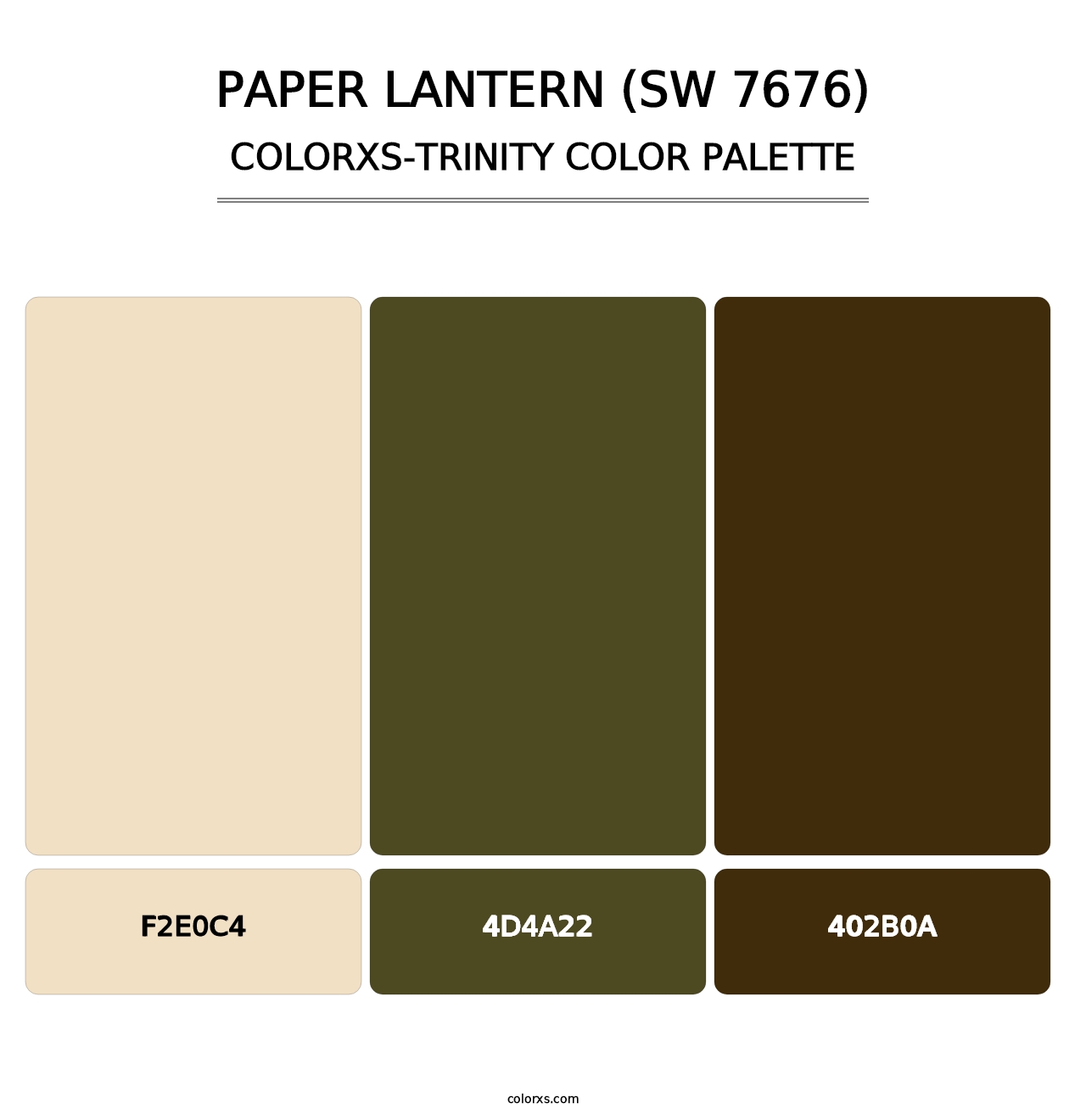 Paper Lantern (SW 7676) - Colorxs Trinity Palette