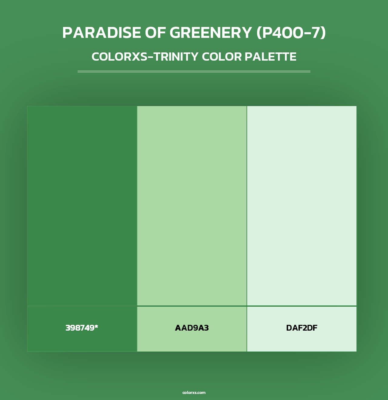 Paradise Of Greenery (P400-7) - Colorxs Trinity Palette