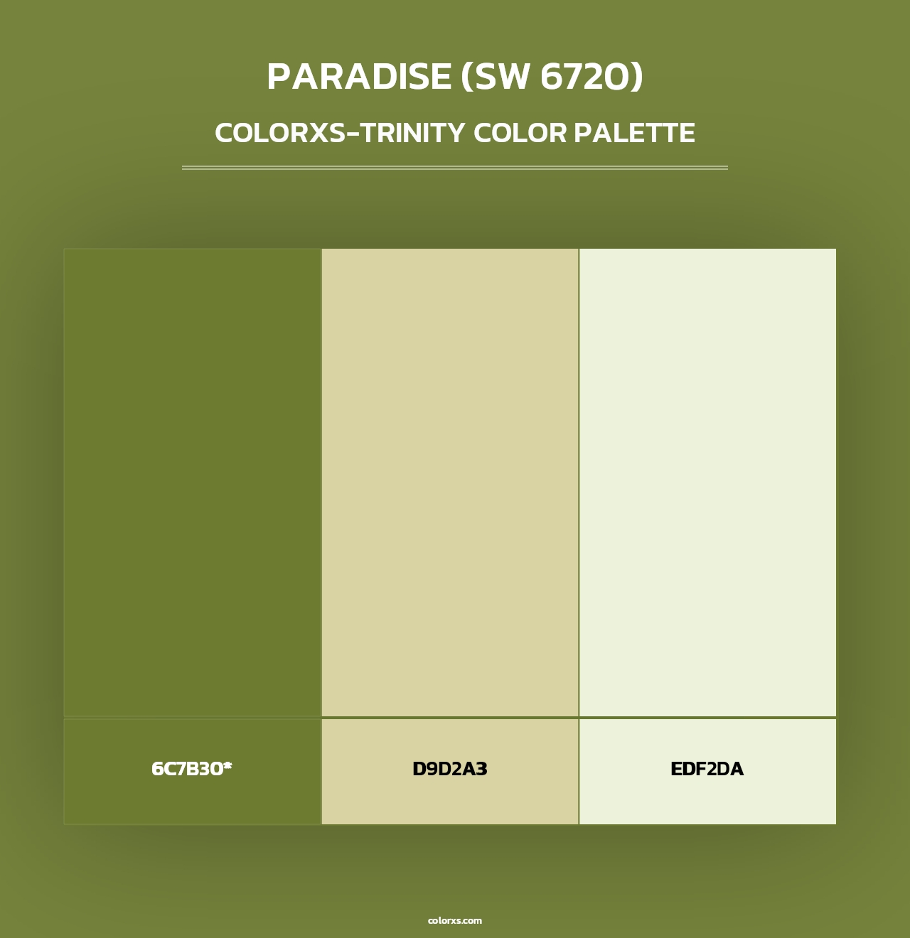 Paradise (SW 6720) - Colorxs Trinity Palette