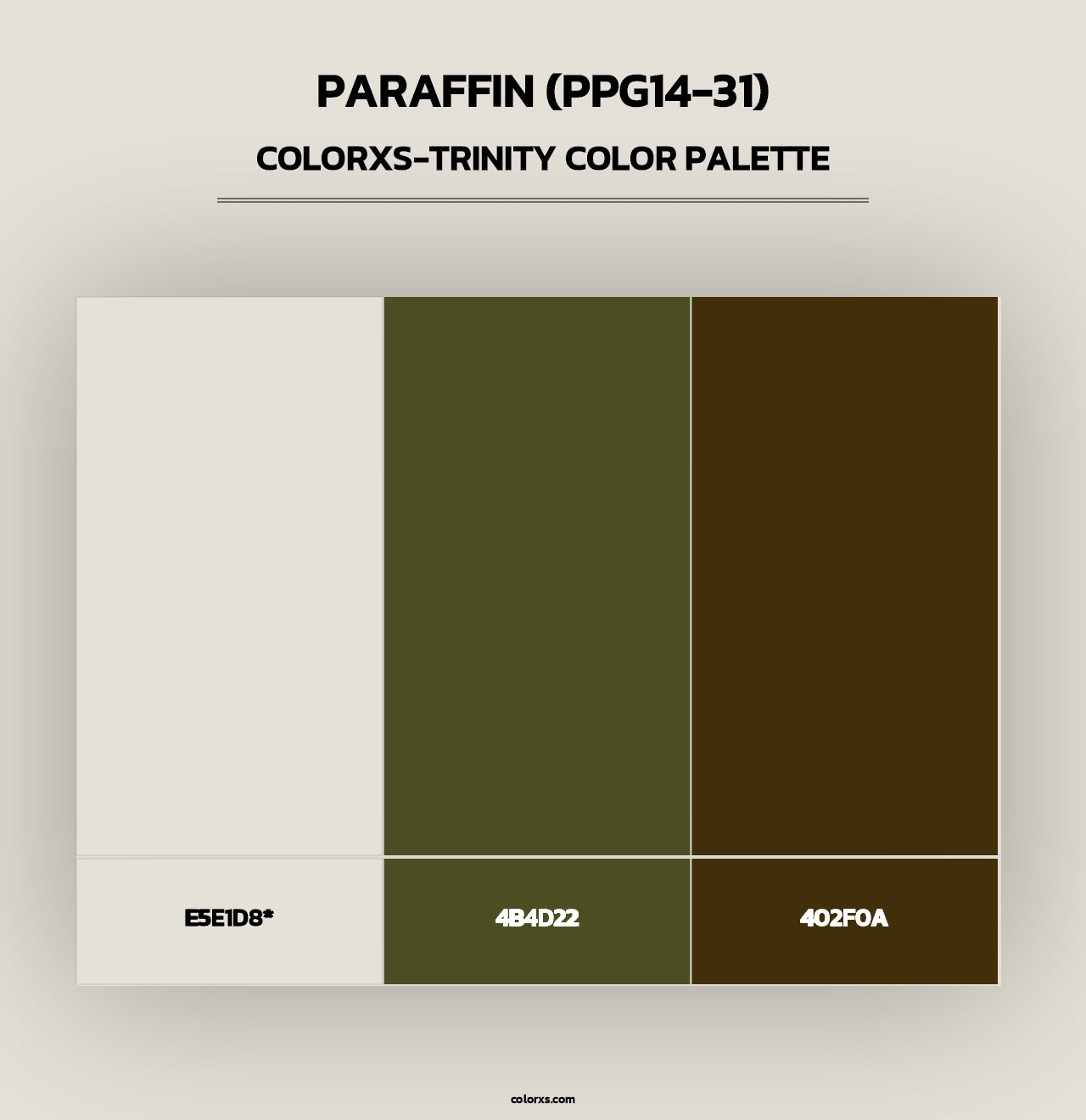 Paraffin (PPG14-31) - Colorxs Trinity Palette