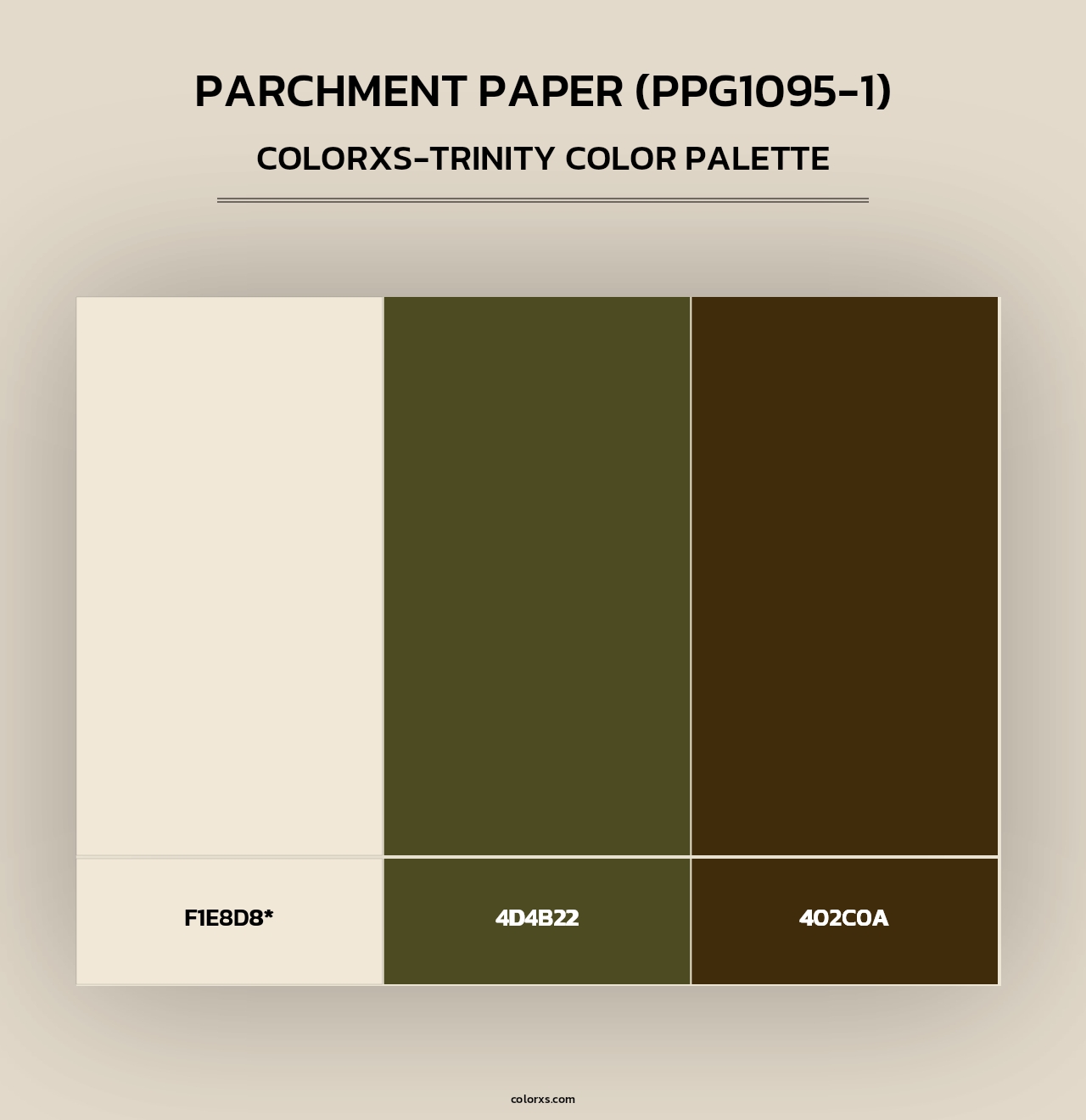 Parchment Paper (PPG1095-1) - Colorxs Trinity Palette