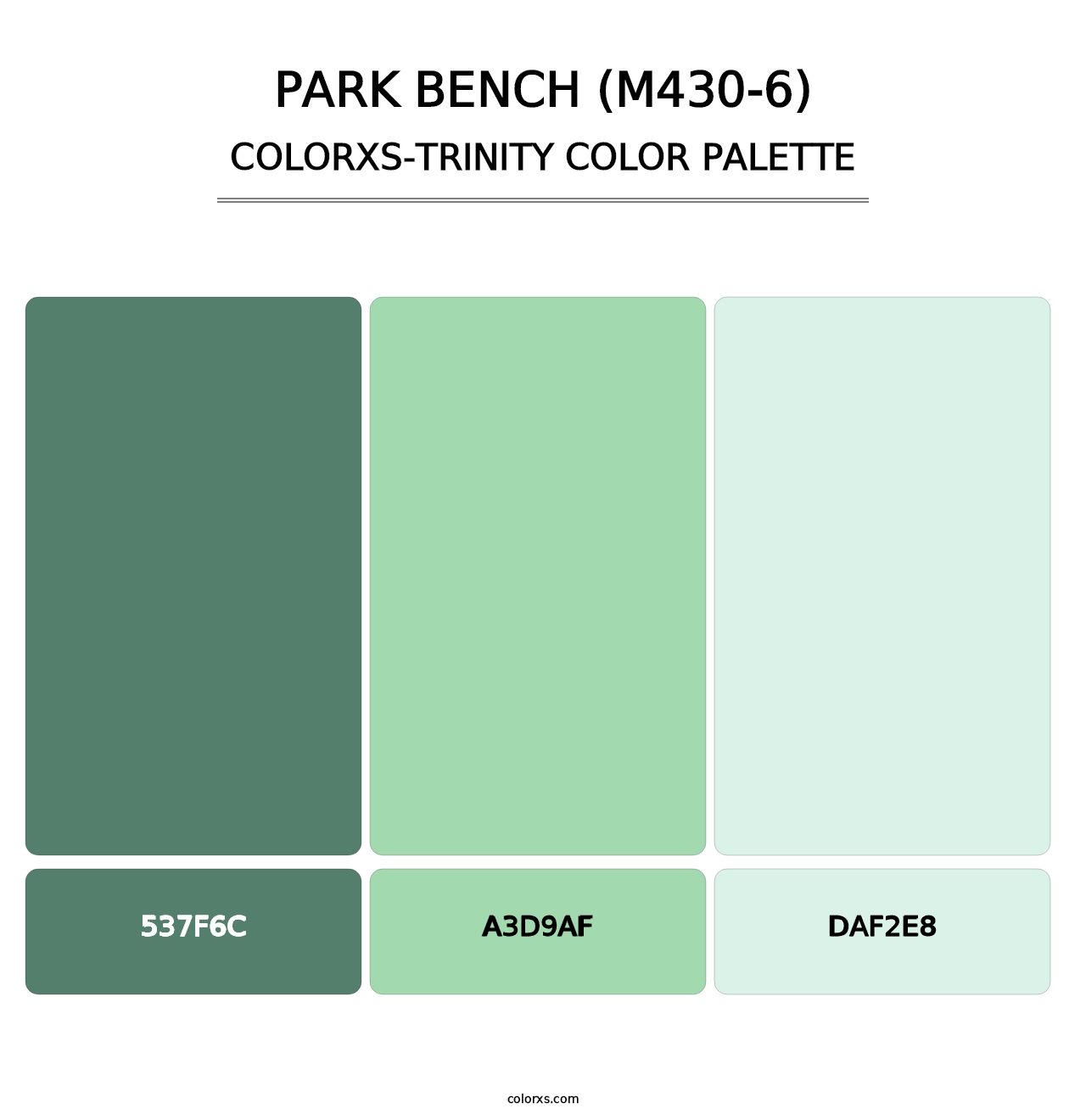 Park Bench (M430-6) - Colorxs Trinity Palette