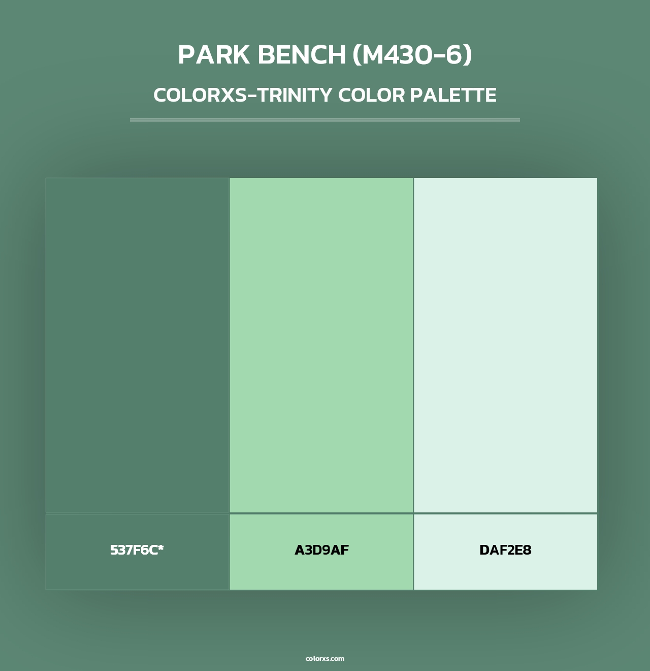 Park Bench (M430-6) - Colorxs Trinity Palette