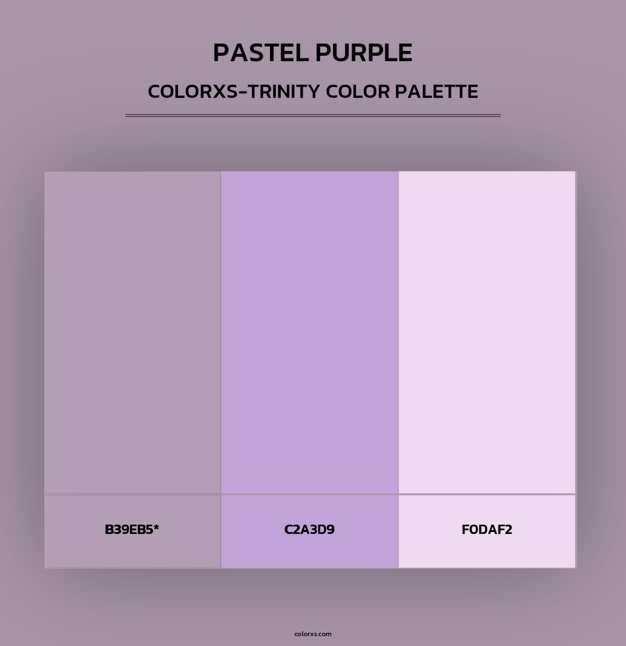Pastel Purple - Colorxs Trinity Palette