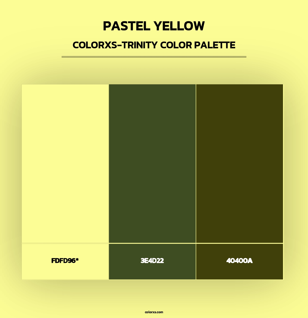 Pastel Yellow - Colorxs Trinity Palette