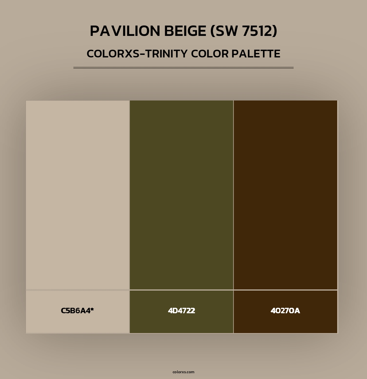 Pavilion Beige (SW 7512) - Colorxs Trinity Palette