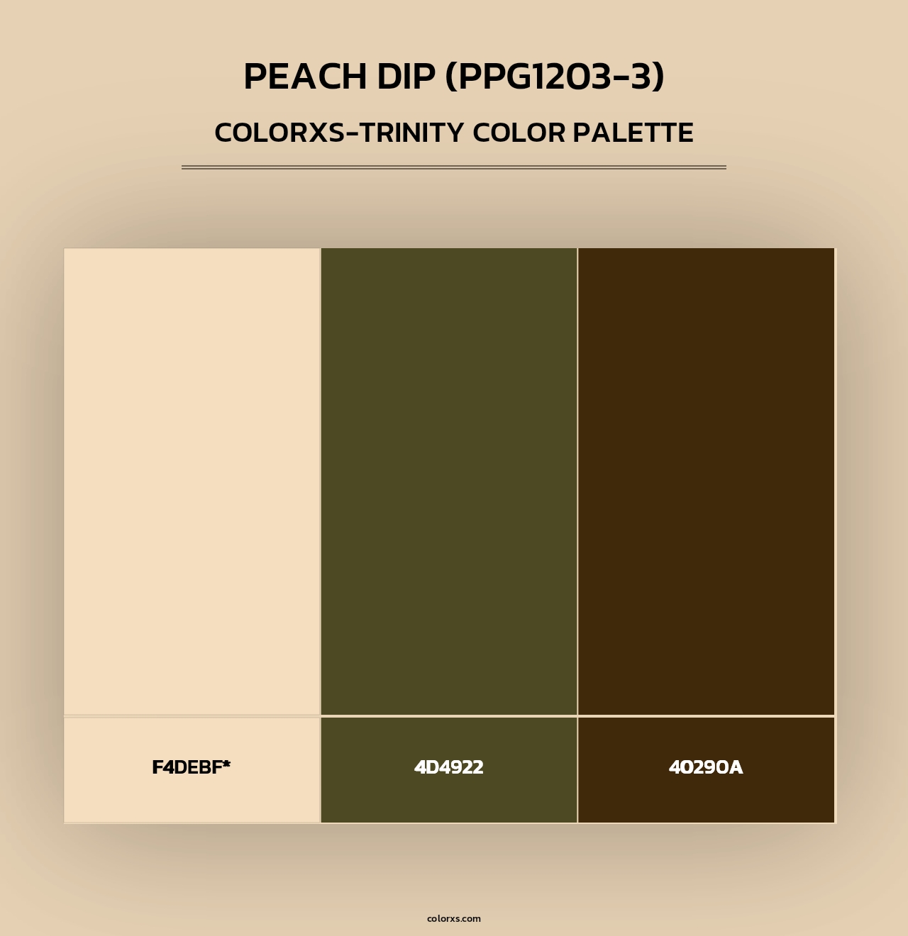 Peach Dip (PPG1203-3) - Colorxs Trinity Palette