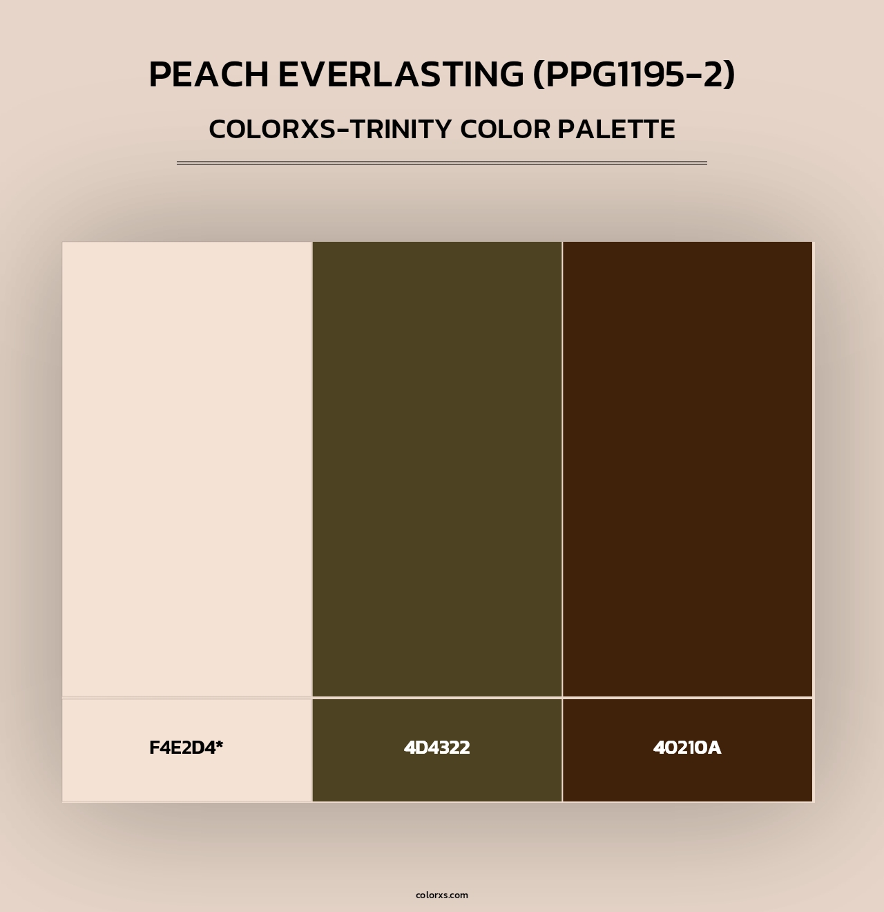 Peach Everlasting (PPG1195-2) - Colorxs Trinity Palette