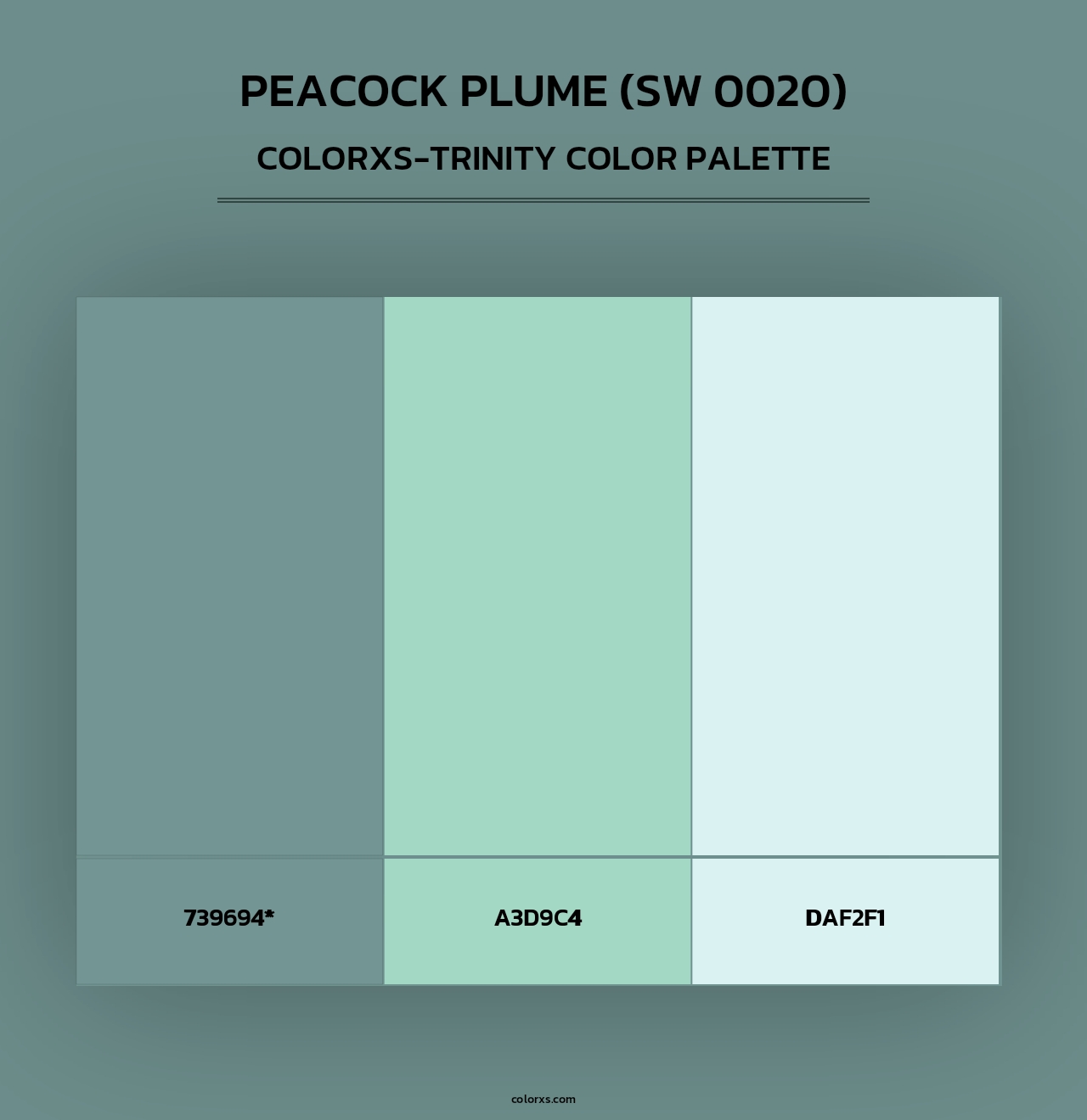 Peacock Plume (SW 0020) - Colorxs Trinity Palette