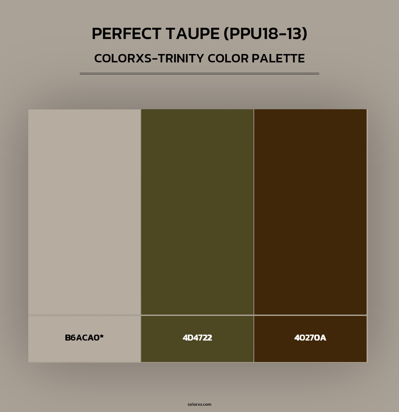Perfect Taupe (PPU18-13) - Colorxs Trinity Palette