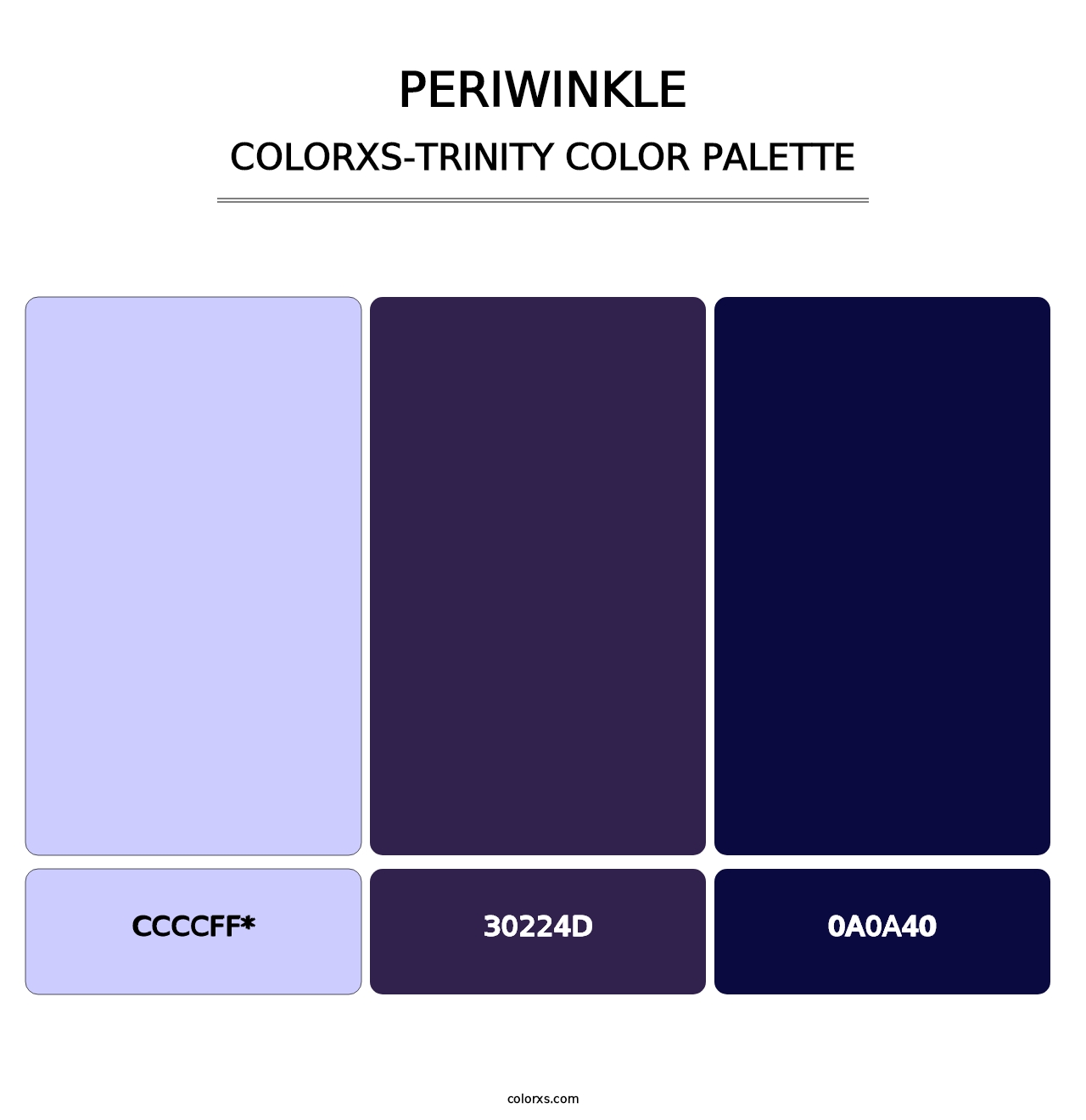 Periwinkle - Colorxs Trinity Palette