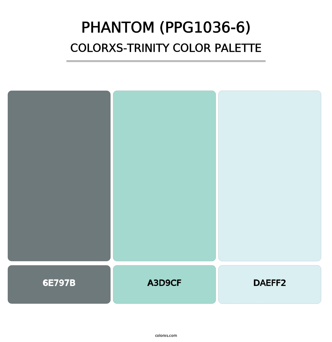 Phantom (PPG1036-6) - Colorxs Trinity Palette