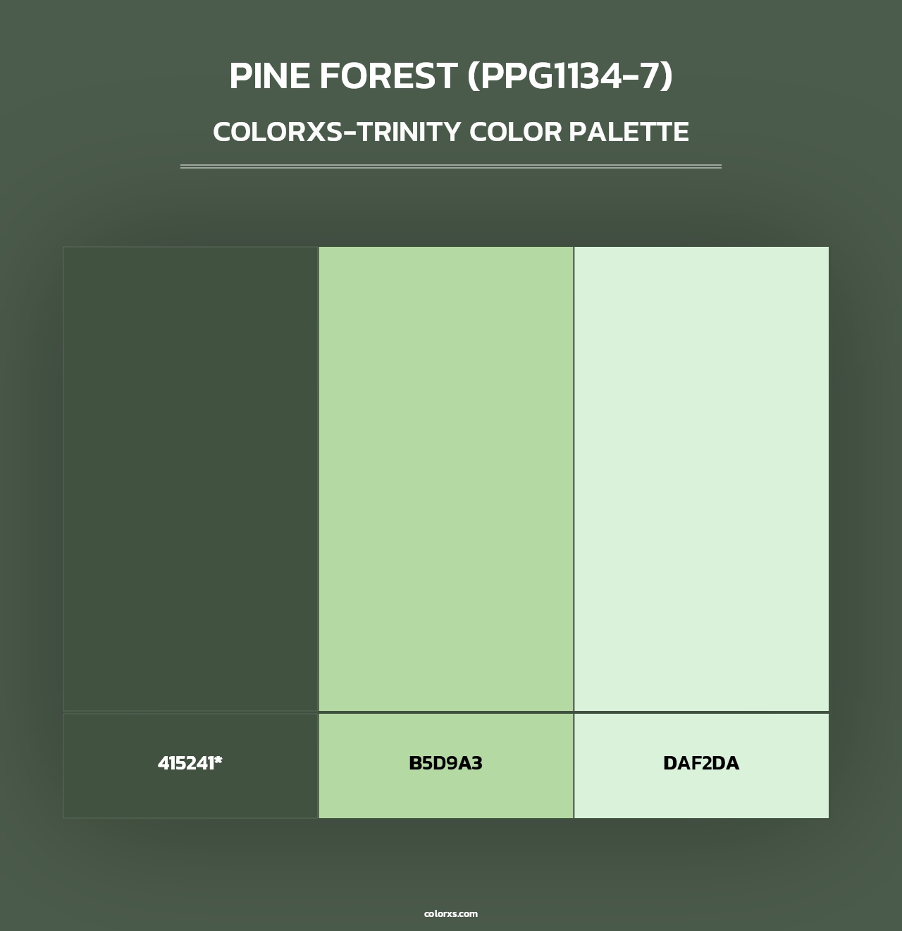 Pine Forest (PPG1134-7) - Colorxs Trinity Palette